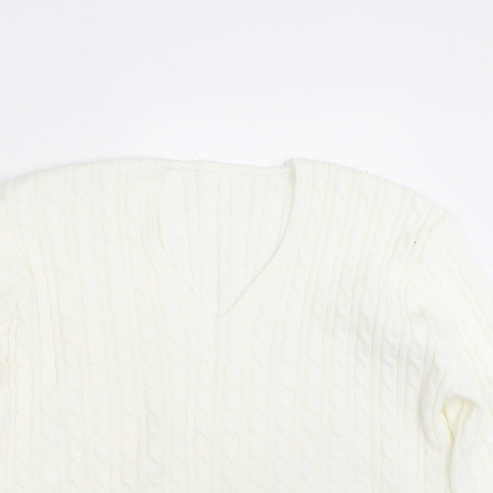 Womens UK Size One Size Preworn Ivory Pullover Jumper