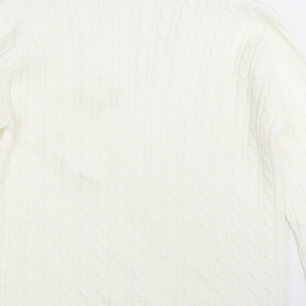 Womens UK Size One Size Preworn Ivory Pullover Jumper