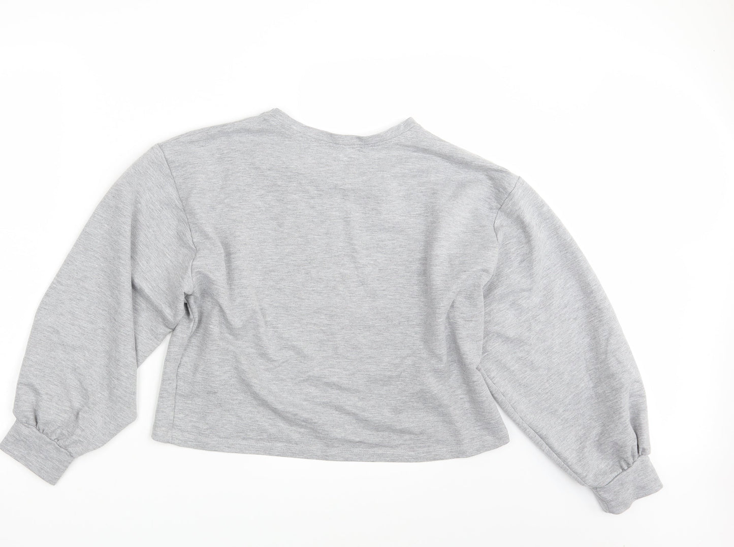 Nasty Gal Womens Grey   Pullover Sweatshirt Size 14  - Cropped