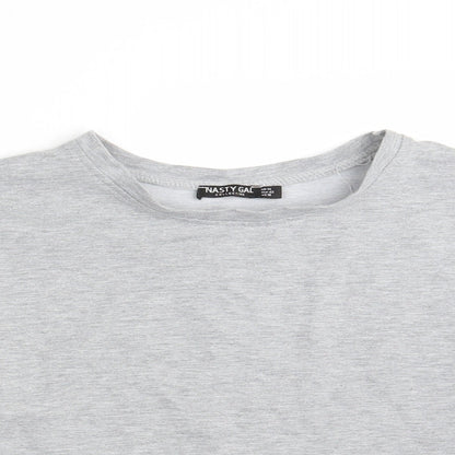Nasty Gal Womens Grey   Pullover Sweatshirt Size 14  - Cropped