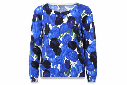 Womens UK Size One Size Preworn Blue Pullover Jumper