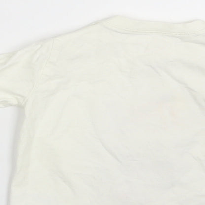 NEXT Girls Orange Floral  Basic T-Shirt Size 3-6 Months  - Seasonal Christmas Festive Holiday