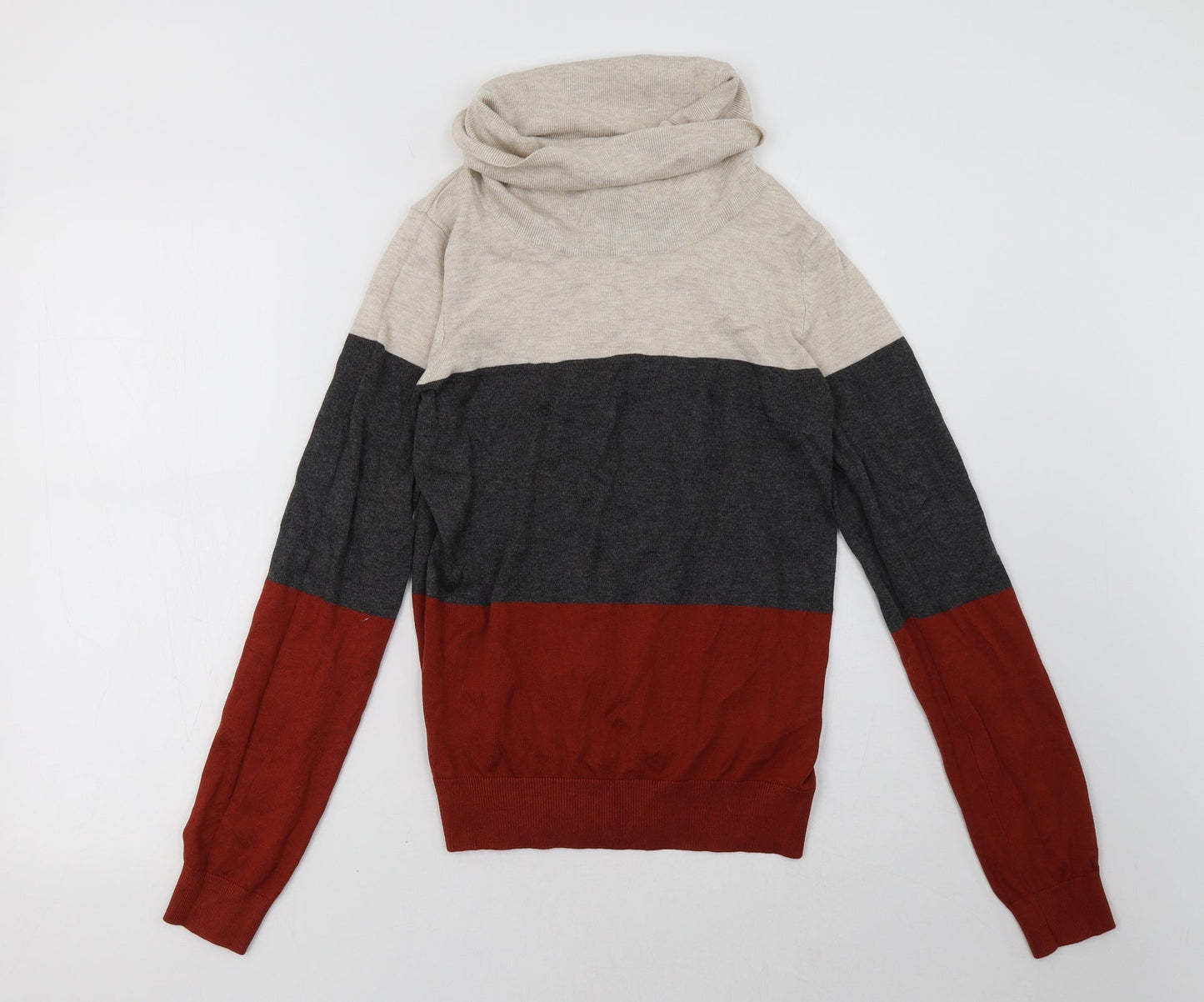 Debenhams Womens Red Striped  Pullover Sweatshirt Size 10
