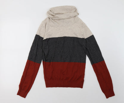 Debenhams Womens Red Striped  Pullover Sweatshirt Size 10
