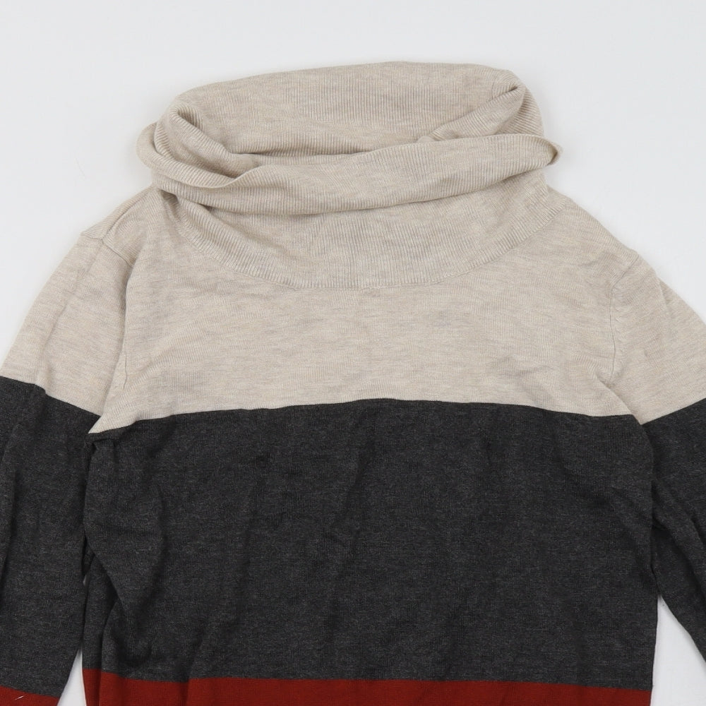 Debenhams Womens Red Striped  Pullover Sweatshirt Size 10