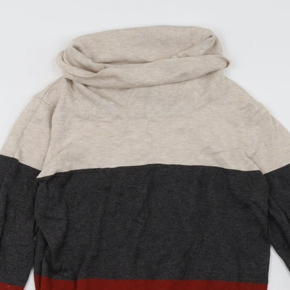 Debenhams Womens Red Striped  Pullover Sweatshirt Size 10