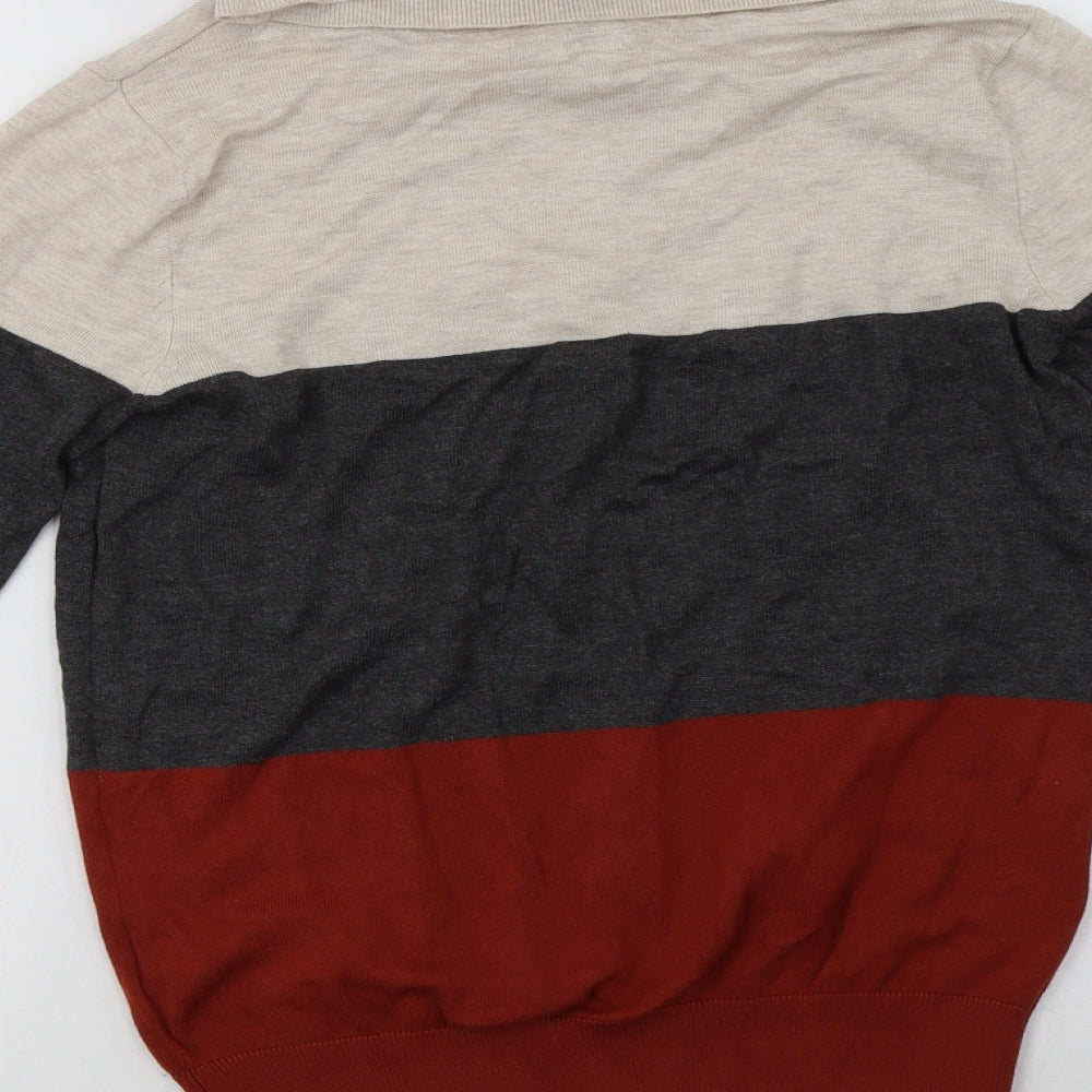 Debenhams Womens Red Striped  Pullover Sweatshirt Size 10