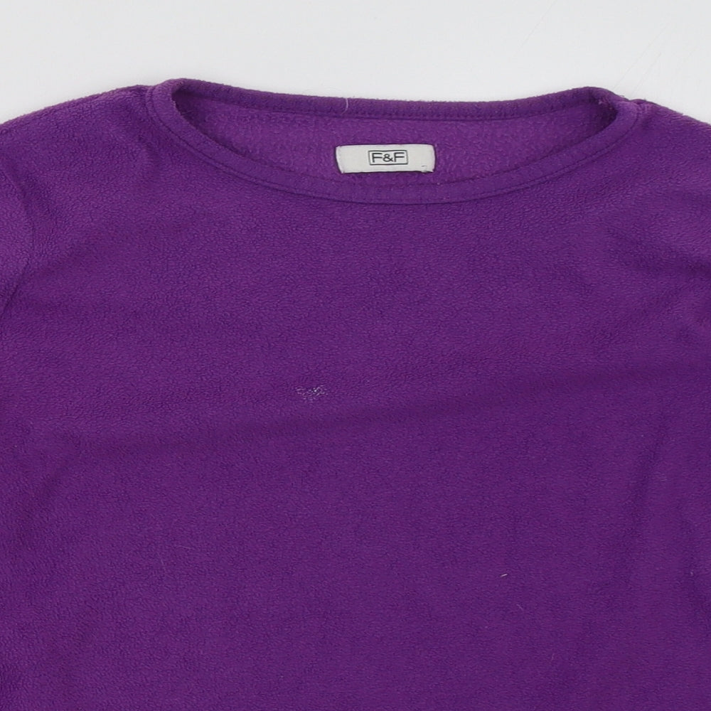 F&F Girls Purple   Pullover Sweatshirt Size 12 Years