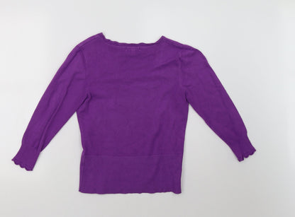 Linea Womens Purple   Pullover Sweatshirt Size S