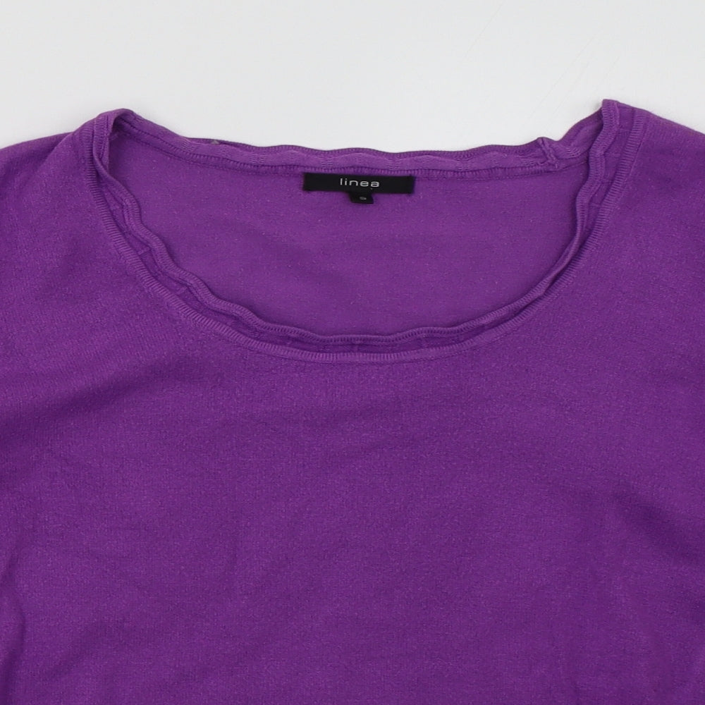 Linea Womens Purple   Pullover Sweatshirt Size S