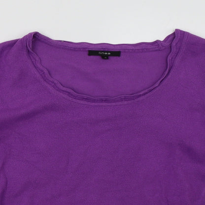 Linea Womens Purple   Pullover Sweatshirt Size S
