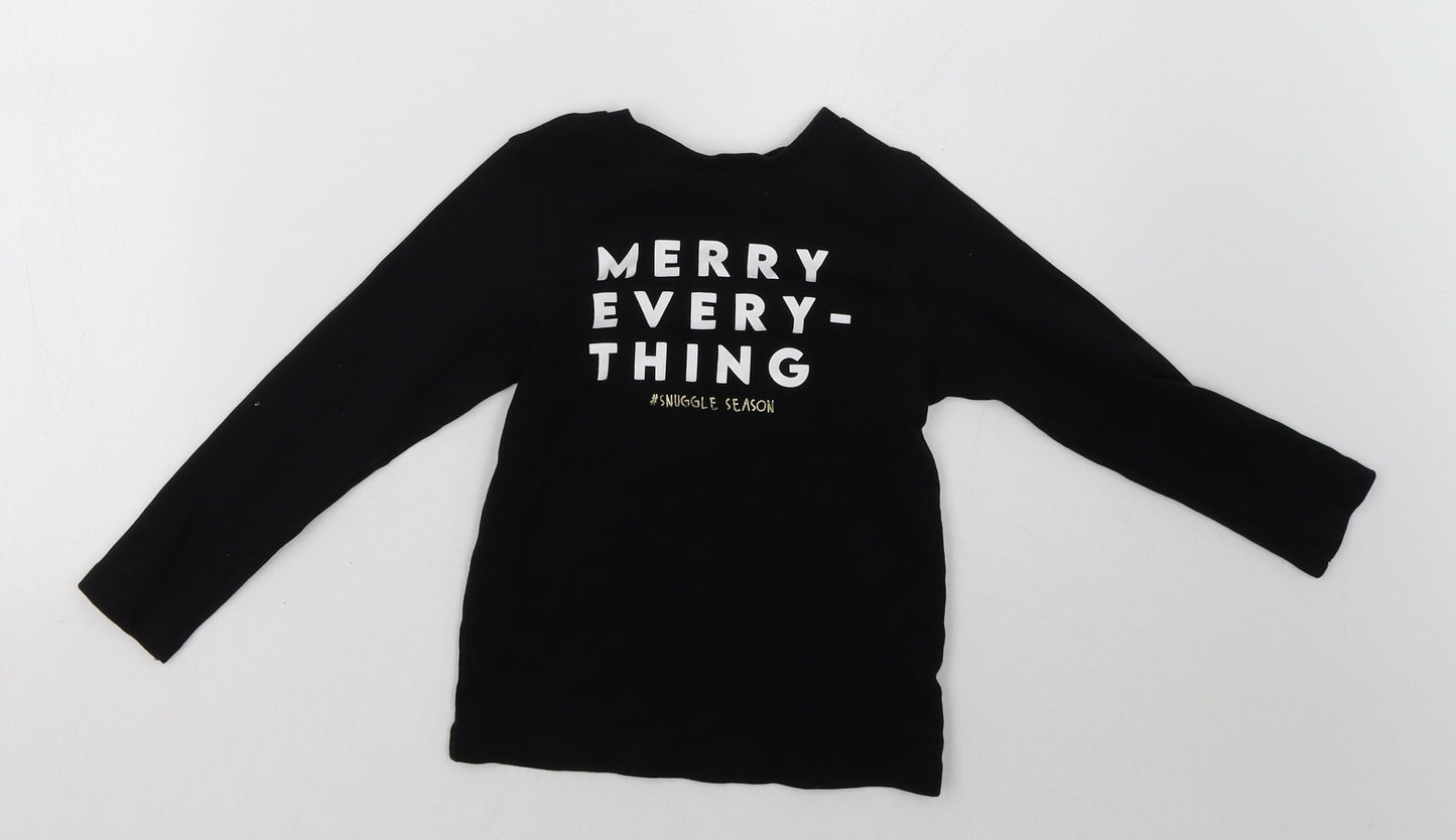 George Boys Black   Pullover Sweatshirt Size 5-6 Years  - christmas