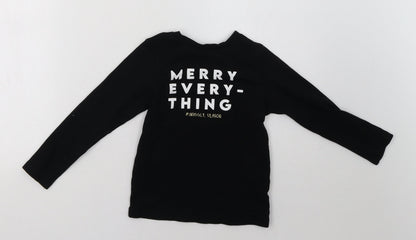 George Boys Black   Pullover Sweatshirt Size 5-6 Years  - christmas