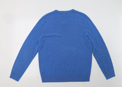 Mens UK Size M BHS Blue Pullover Sweatshirt