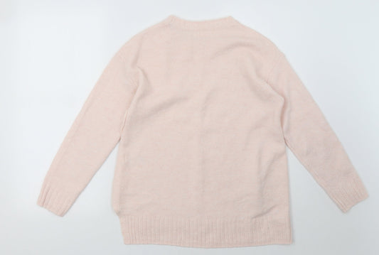 Womens UK Size S Marks and Spencer Pink Pullover Sweatshirt