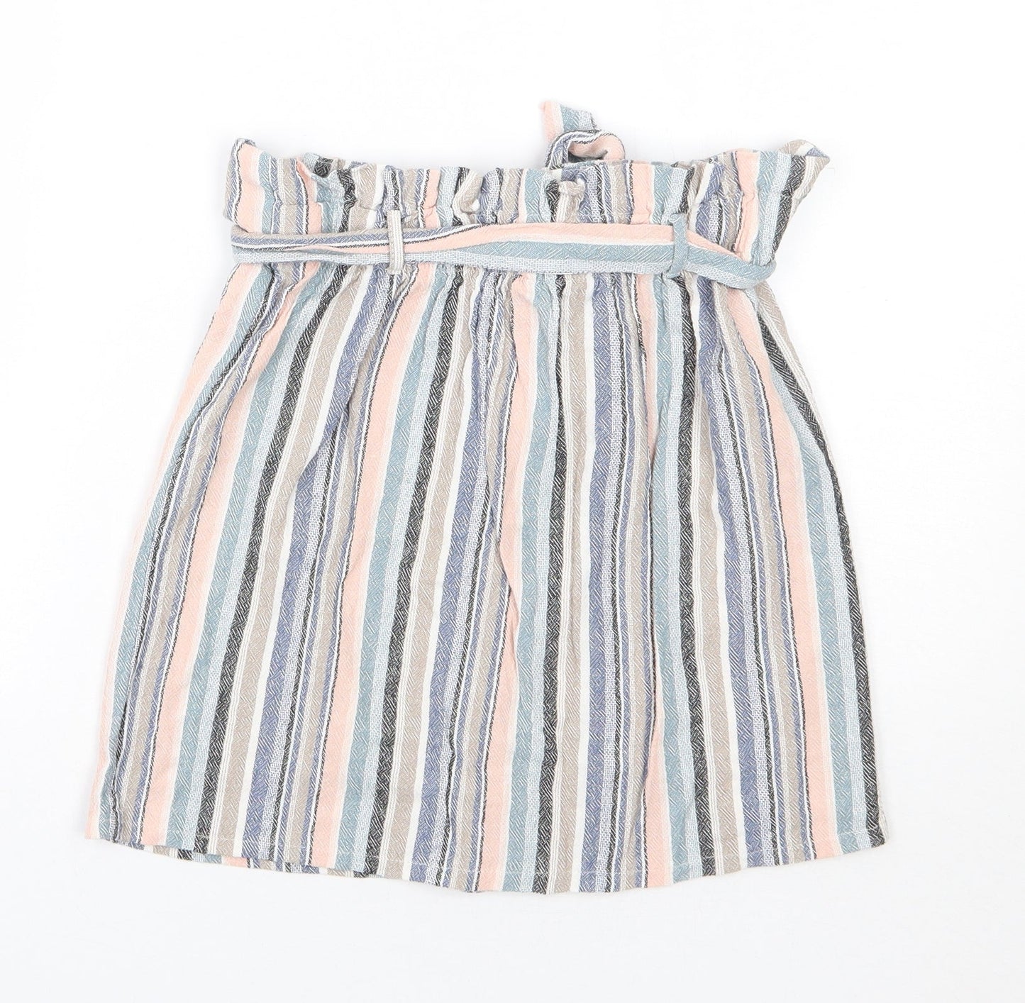 Newlook Womens White Striped  A-Line Skirt Size 10