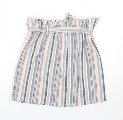 Newlook Womens White Striped  A-Line Skirt Size 10