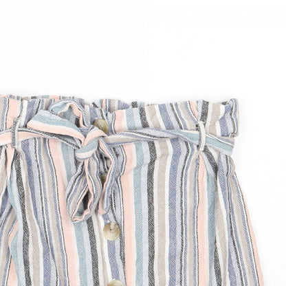 Newlook Womens White Striped  A-Line Skirt Size 10