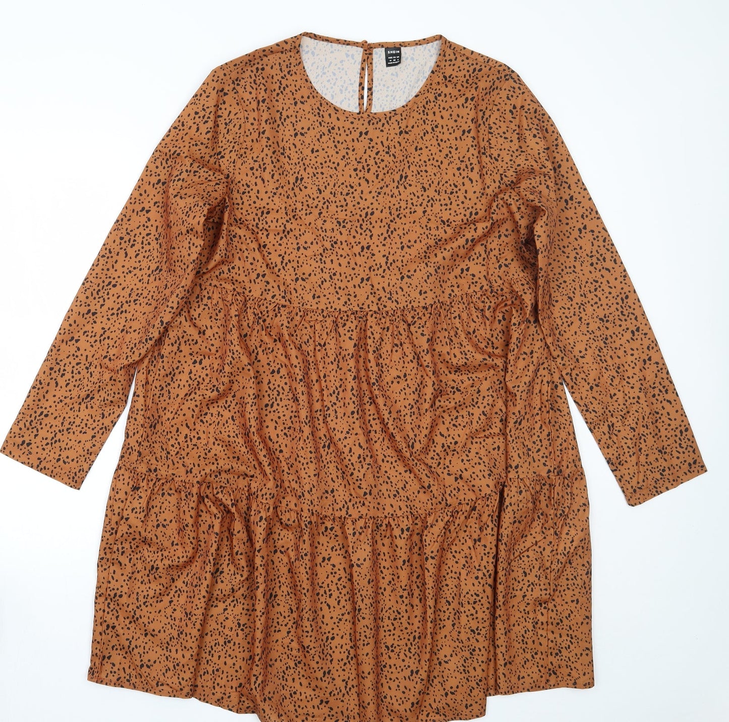 SheIn Womens Brown Animal Print  A-Line  Size M