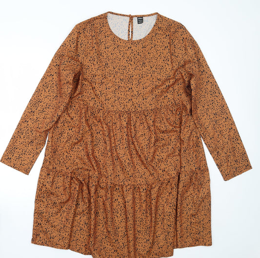 SheIn Womens Brown Animal Print  A-Line  Size M