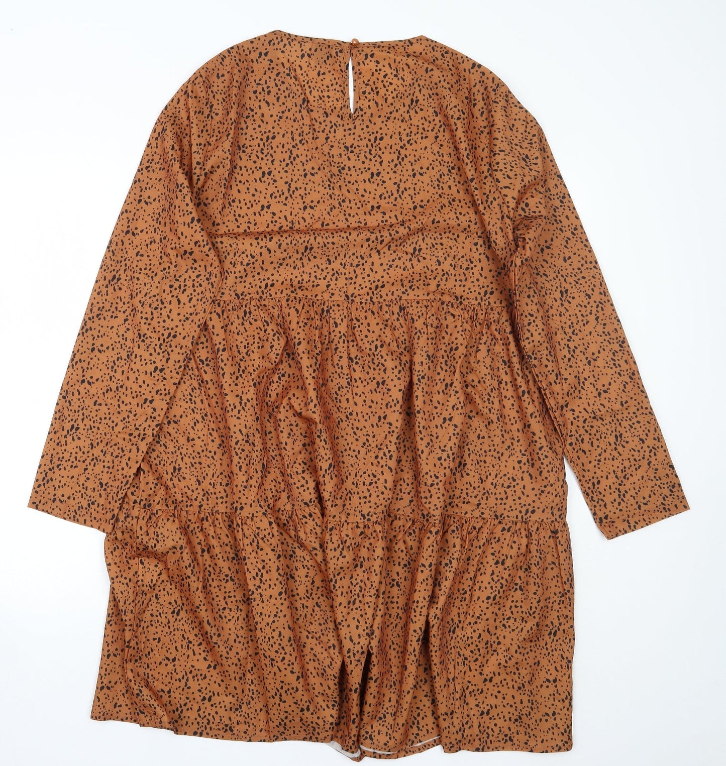 SheIn Womens Brown Animal Print  A-Line  Size M