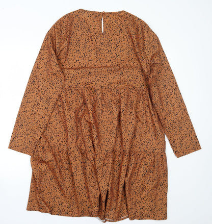 SheIn Womens Brown Animal Print  A-Line  Size M