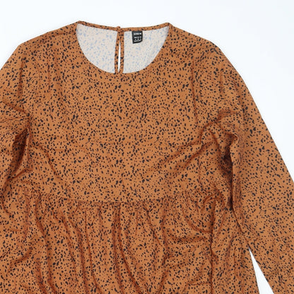SheIn Womens Brown Animal Print  A-Line  Size M