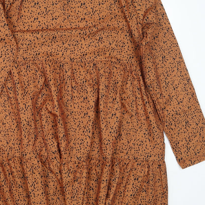 SheIn Womens Brown Animal Print  A-Line  Size M