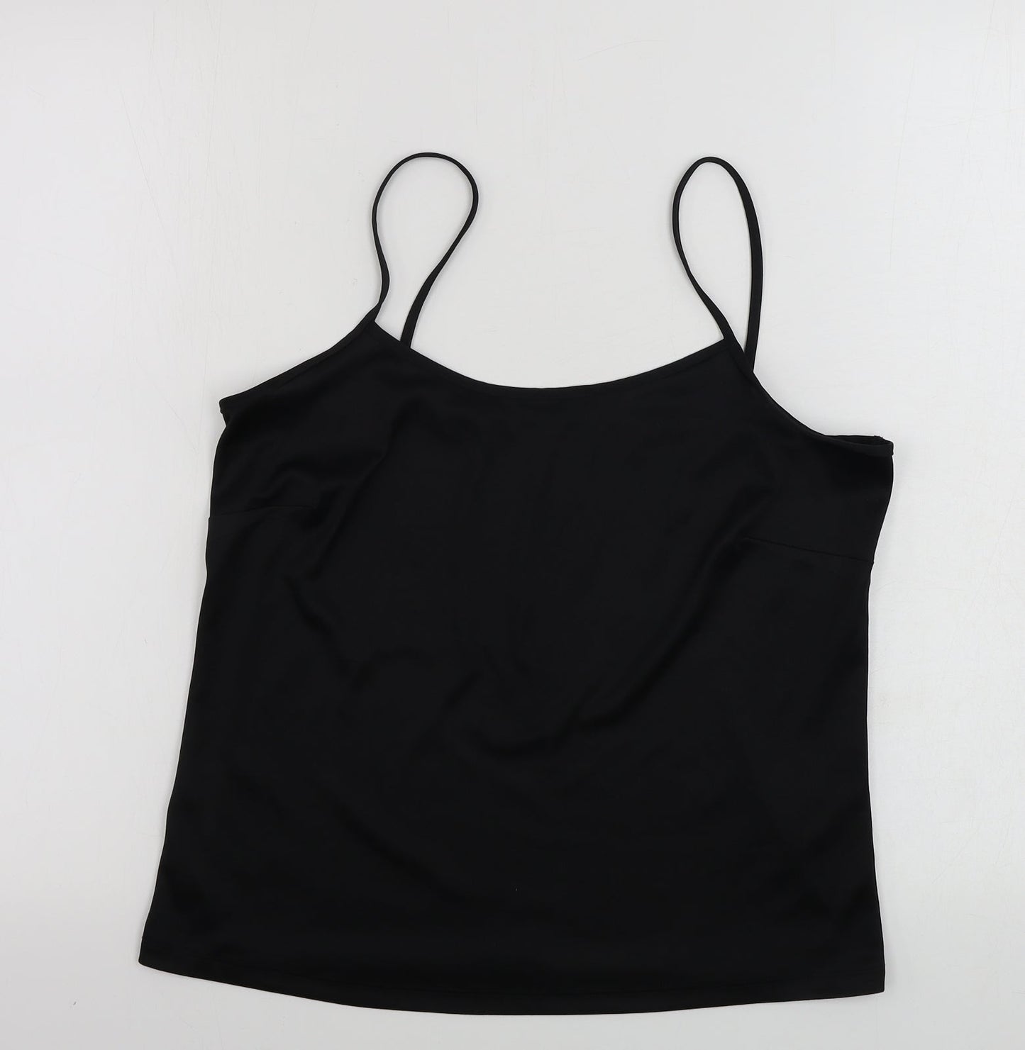 Womens UK Size 12 Preworn Black Basic Tank