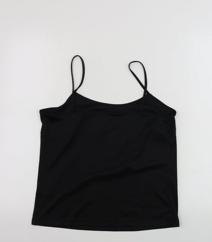 Womens UK Size 12 Preworn Black Basic Tank