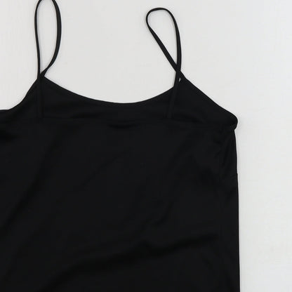 Womens UK Size 12 Preworn Black Basic Tank