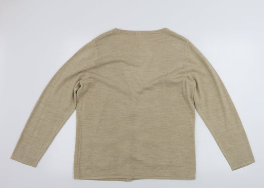 Womens UK Size M Bonmarché Beige Cardigan Jumper