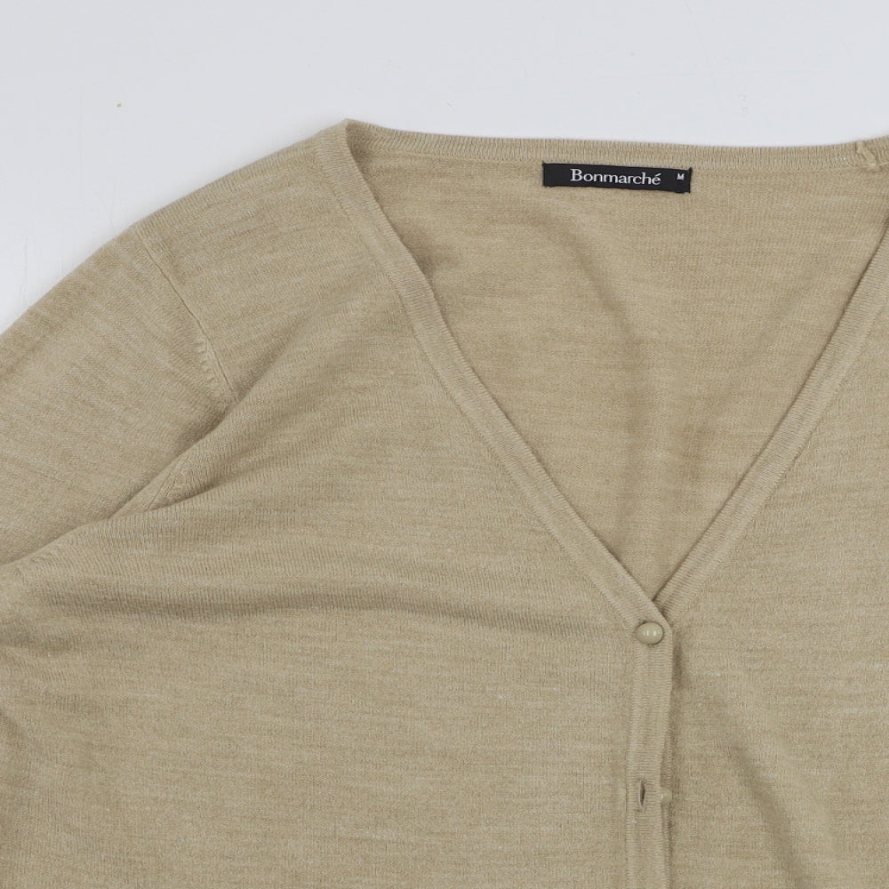 Womens UK Size M Bonmarché Beige Cardigan Jumper