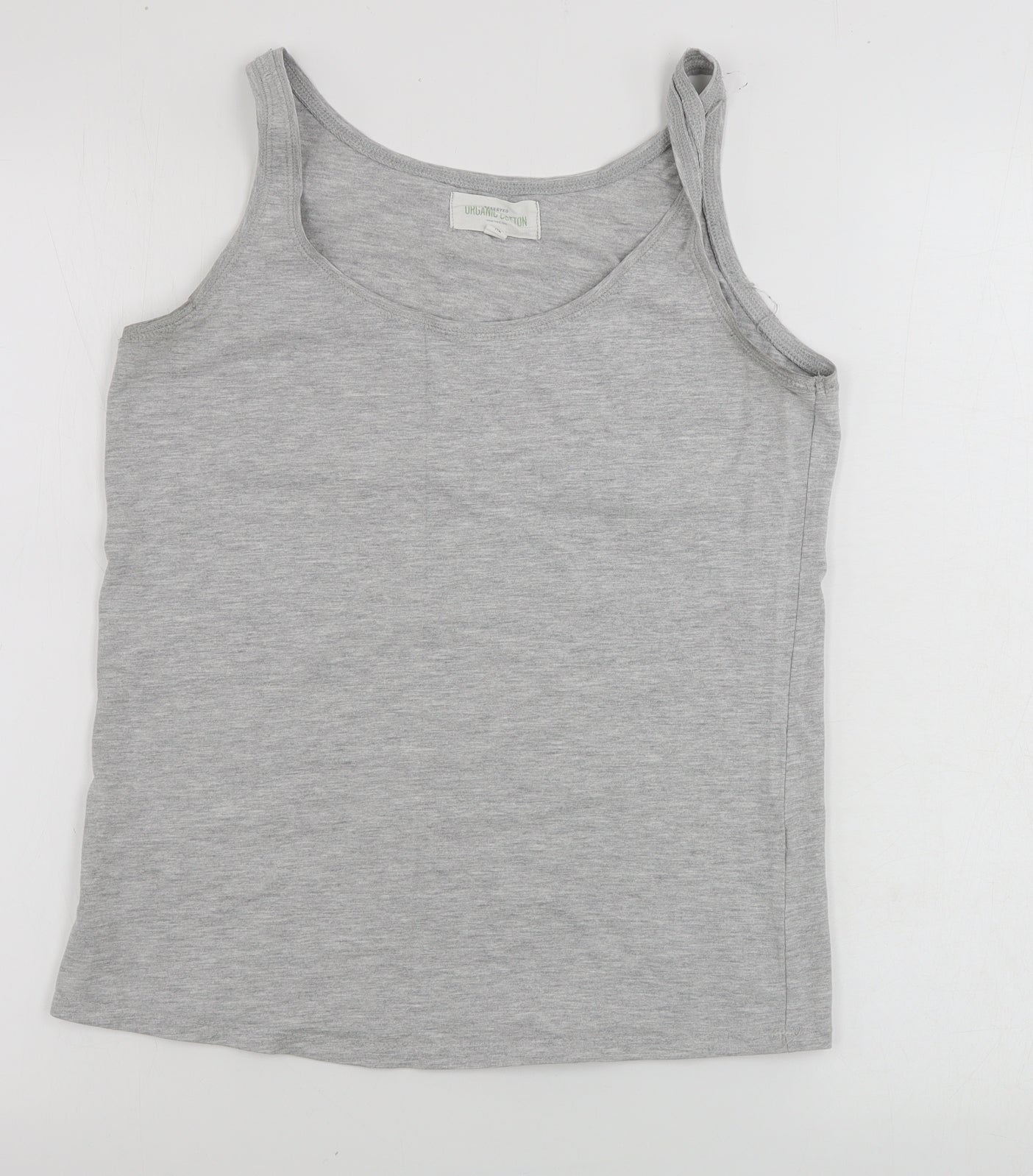 Womens UK Size XL Preworn Grey Basic Tank