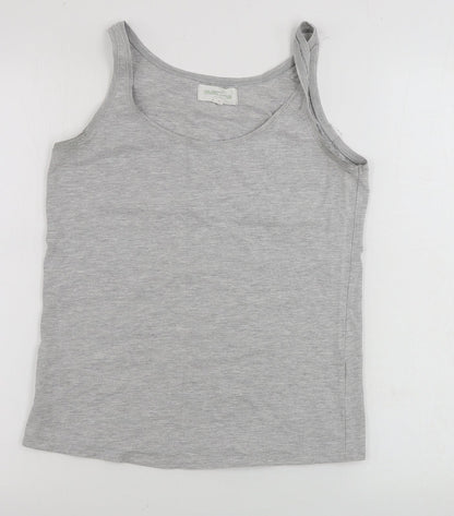 Womens UK Size XL Preworn Grey Basic Tank
