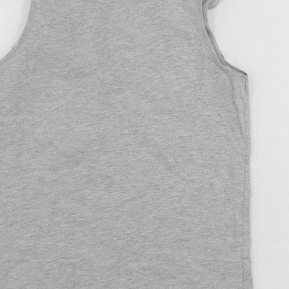 Womens UK Size XL Preworn Grey Basic Tank
