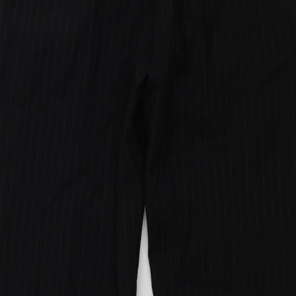 Burton Mens Black Striped  Trousers  Size 32 in L30 in