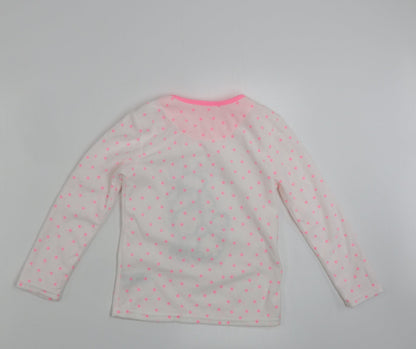 Primark  Girls Ivory Polka Dot  Pullover Jumper Size 7-8 Years