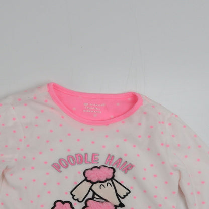 Primark  Girls Ivory Polka Dot  Pullover Jumper Size 7-8 Years