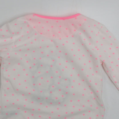 Primark  Girls Ivory Polka Dot  Pullover Jumper Size 7-8 Years