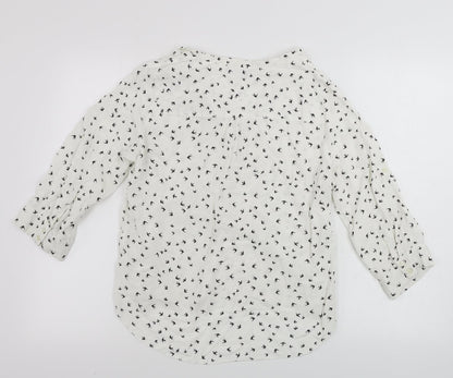 Womens UK Size 10 Atmosphere White Basic Blouse