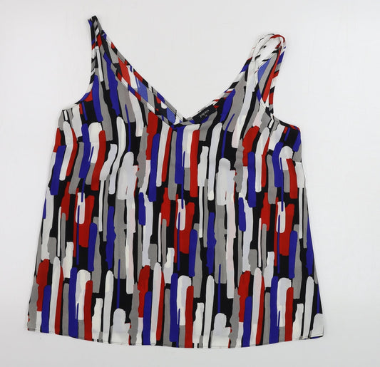 Matalan  Womens Grey Geometric  Basic Tank Size 12