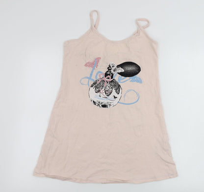 Womens UK Size 12 New Look Pink Basic Tank