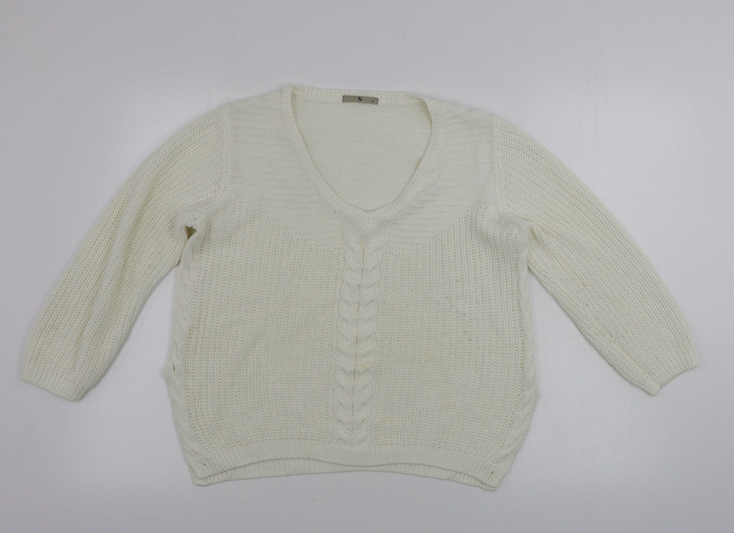 TU Womens Ivory   Pullover Jumper Size 14