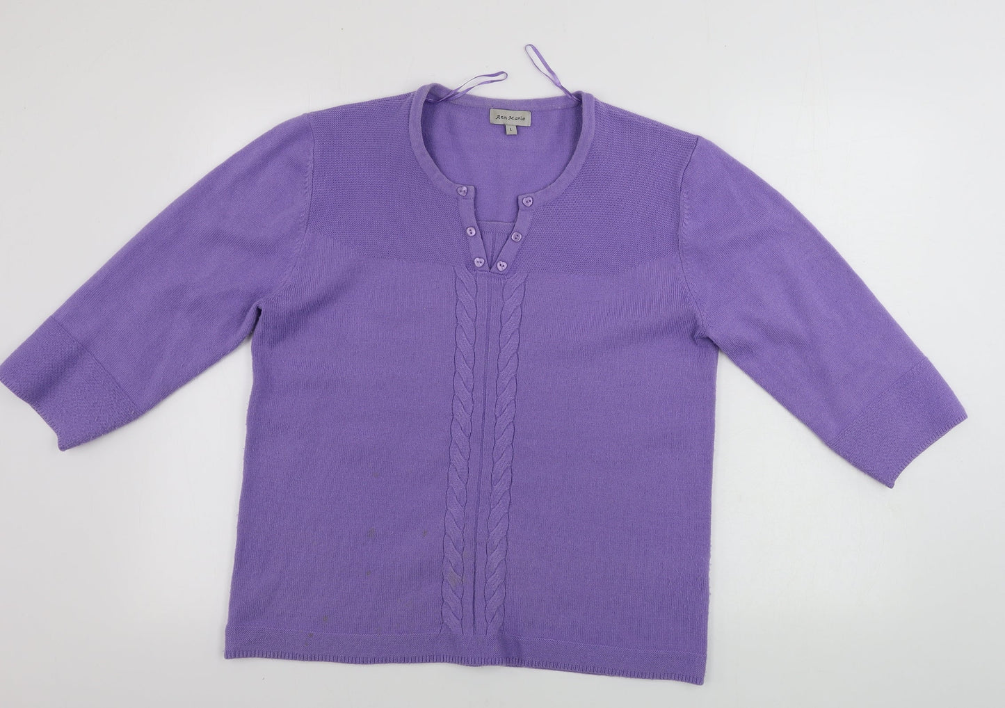 Womens UK Size L Ann marie Purple Pullover Jumper