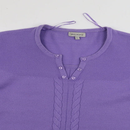 Womens UK Size L Ann marie Purple Pullover Jumper