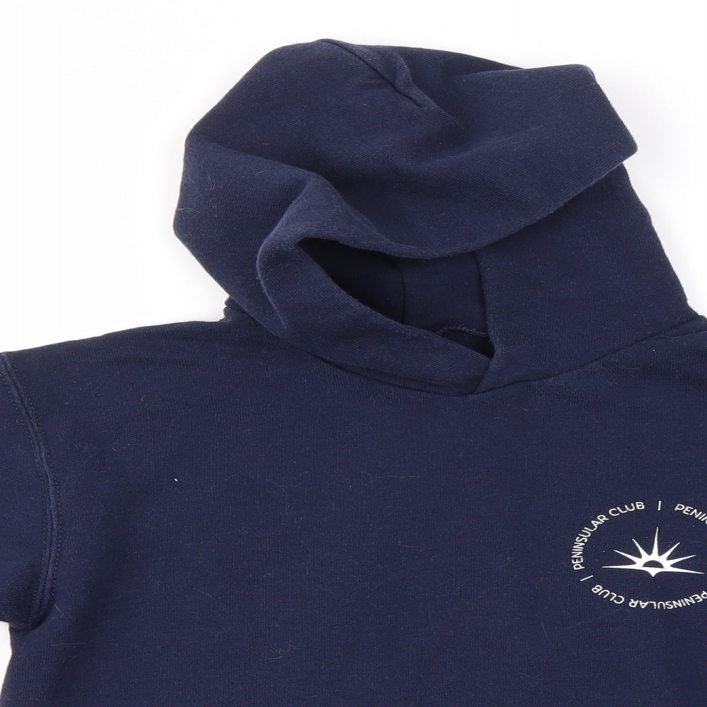 Fruit of the Loom Boys Blue   Pullover Hoodie Size 9-10 Years  - Peninsular Club