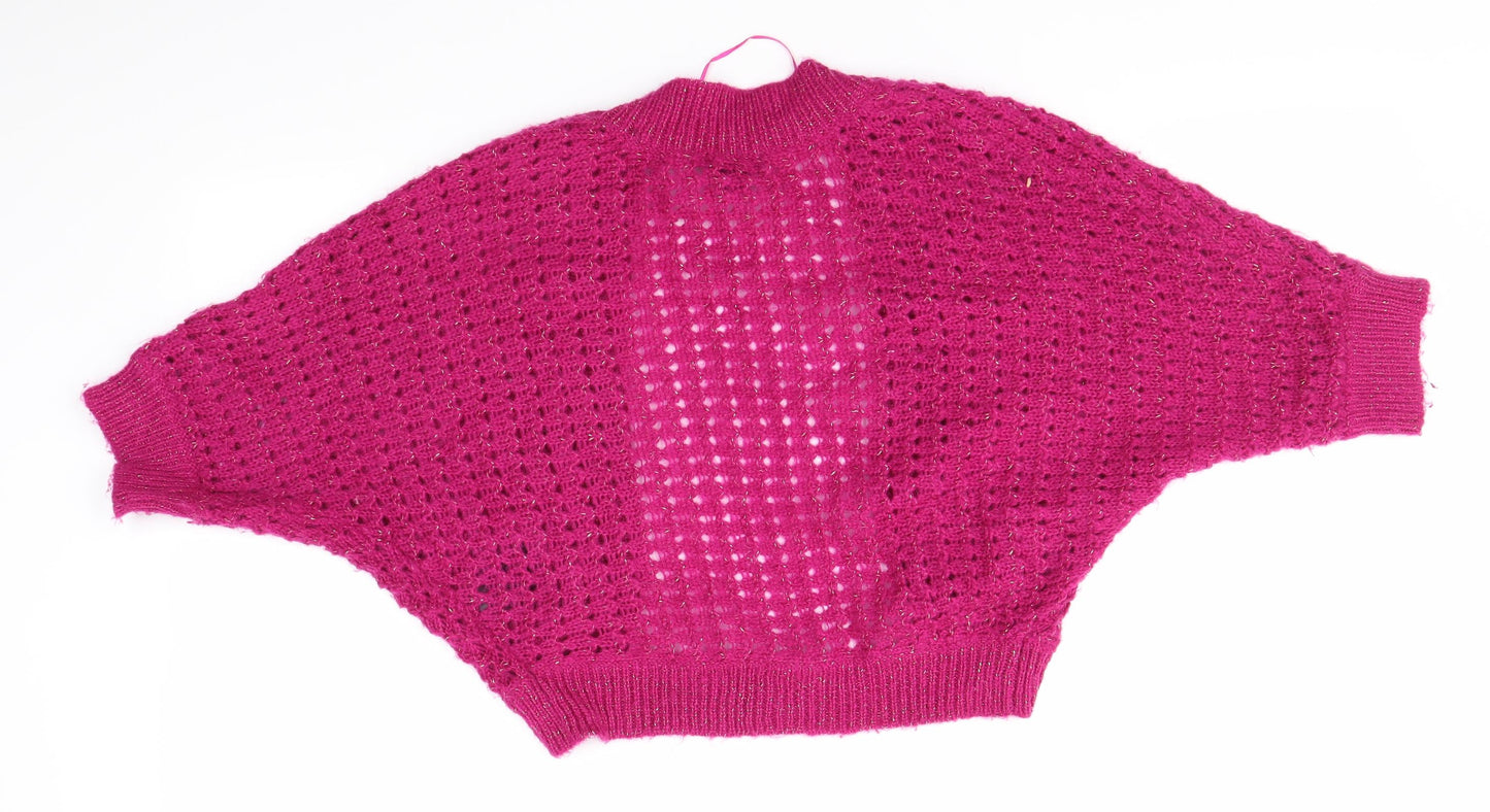Womens UK Size S H&M Pink Cardigan Jumper