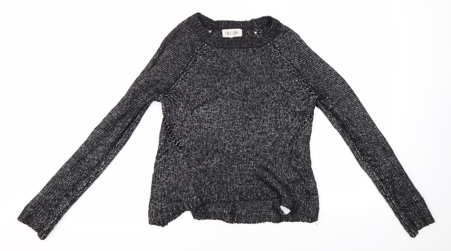 Womens UK Size 10 New Look Black Pullover Jumper