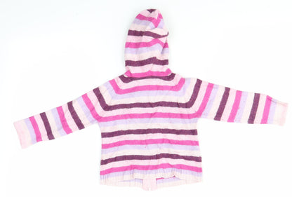 J.F.B Baby Pink Striped  Basic Jacket Jacket Size 12-18 Months